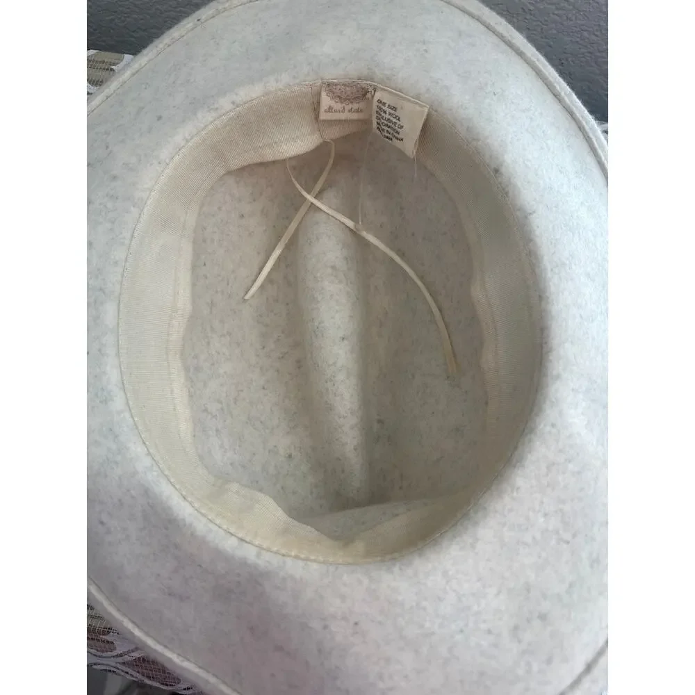 Altar'd State 100% Wool Hat with Leopard Print Buckle Detail with Gold Hardware